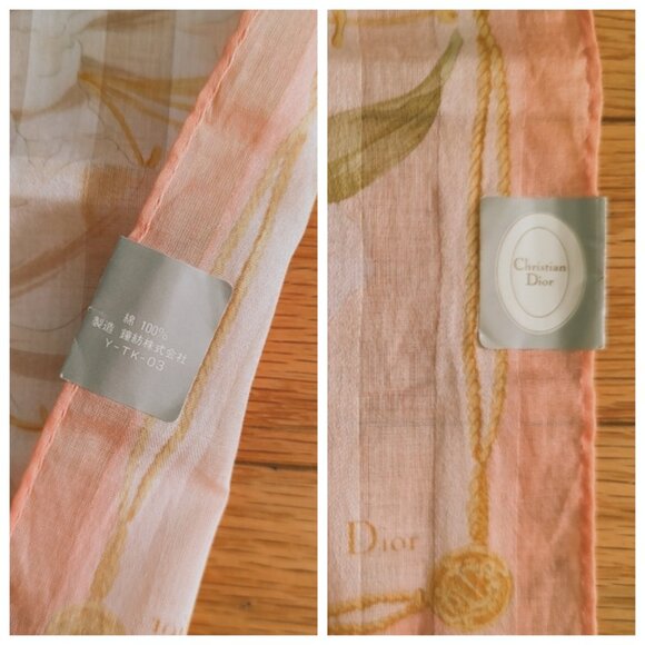 NEW Christian Dior vintage neckerchief scarf 19" - Picture 2 of 3